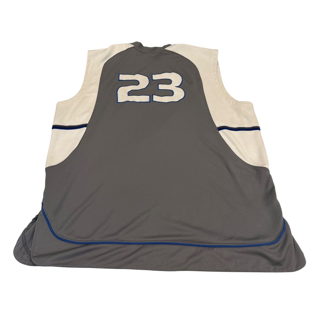Jordan Brand Mens 3XL Grey White Blue Sleeveless Basketball Jersey Shirt 23 Y2K - Picture 3 of 9